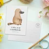 Mr. & Mrs. Panda Postkarte Schnabeltier Mut - Weiß - Produktbild-Vorschau 3