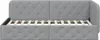 vidaXL Rohový rám postele Svetlošedá 100 x 200 cm Tkanina Náhľad obrázku produktu 5