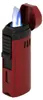 Zigarren Feuerzeug - 3x Jet, Rot/Schwarz mit Bohrer & Produktbild-Vorschau 4