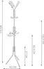 Kleiderbügel - 12 Haken - 170 cm - weiß Produktbild-Vorschau 7