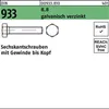 Reyher  Sechskantschrauben DIN 933 8.8 M 4 x 22 galv. vz Produktbild-Vorschau 1