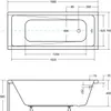 BESCO Wanna prostokątna akrylowa 170x70 Modern + nogi + Podgląd zdjęcia produktu 3