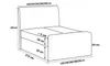 Kontinentales Bett 200x200 CARMEN LUX – schwarz + Produktbild-Vorschau 2