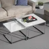 2er Set Design Couchtisch MENTO weiss hochglanz 60cm Produktbild-Vorschau 1