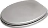 A silver toilet seat is shown from a slightly elevated angle against a white background. Produktbild-Vorschau