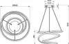 Lampada a sospensione a LED BOLOGNA argento-bianca 36 W, Anteprima dell’immagine prodotto 6