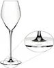 A clear studio shot of a single wine glass with a magnified view of its base. Podgląd zdjęcia produktu