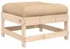 vidaXL Gartenhocker mit Kissen Massivholz Kiefer Produktbild-Vorschau 1