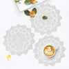 Set aus 3 runden, bestickten Platzsets aus Baumwollspitze, Produktbild-Vorschau 2