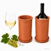 2x Weinkühler mit Untersetzer Terrakotta Ø11,5cm H18,8cm Produktbild-Vorschau 1
