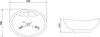 Technical drawing of a sink with dimensions. Produktbild-Vorschau