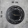 Opviq, WATCH-042, Nástenné hodiny, čierne, kov, 50 x 50 cm Náhľad obrázku produktu 7
