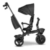 A black tricycle with a canopy and parent handle, shown against a white background. Produktbild-Vorschau