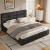 Letto imbottito Flieks 180x200 cm con rete a doghe, letto Anteprima dell’immagine prodotto 3