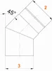 Ofenrohr Bogen Schwarz Ø 150 mm – Verstellbar 0–45° - Produktbild-Vorschau 3