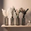 4er Set Vase Schwarz Grau H14cm Glas Tischdeko Blumendeko Produktbild-Vorschau 3