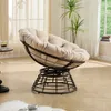 Fotel Papasan z obrotem o 360°, miękka poduszka, beżowy Podgląd zdjęcia produktu 11