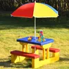 COSTWAY Kinder Sitzgruppe Sitzgarnitur Kindermöbel mit Produktbild-Vorschau 2