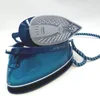 A blue steam generator iron resting on its base against a white background. Anteprima dell’immagine prodotto