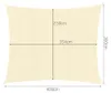 GARDLOV 23144 Sonnensegel 4x3 m beige Produktbild-Vorschau 2
