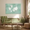 MuchoWow® Poster Weltkarte - Grün - Aquarell 120x80 cm - Produktbild-Vorschau 3