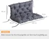 2 Sitzer Bankauflage 100 x 98 x 8 cm Sitzkissen mit Bändern Produktbild-Vorschau 3