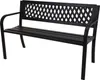ProGarden Gartenbank Stahl 119x50x75 cm Schwarz Produktbild-Vorschau 2
