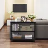 A living room scene with a console table in the foreground and a sofa and TV in the background. Podgląd zdjęcia produktu
