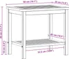 vidaXL Beistelltisch Öl-Natur 50 x 35 x 45 cm Massivholz Produktbild-Vorschau 7