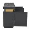 Credenza Merax nera con effetto marmo, 140x38x70cm, 3 ante, Anteprima dell’immagine prodotto 8