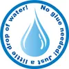 A circular graphic with a water drop in the center and text around the border. Produktbild-Vorschau