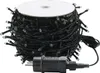A spool of black LED string lights with a power plug. Náhled obrázku produktu