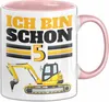 5. Geburtstag Geschenk Tasse Becher Jungs Bagger Ich Bin Produktbild-Vorschau 1