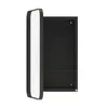 A black medicine cabinet with a mirrored door, shown from a side angle with the door slightly ajar. Produktbild-Vorschau