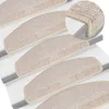 vidaXL Podložky na kroky 15 ks 65x24x4 cm Taupe Polkruhové Náhľad obrázku produktu 2