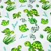 Baumwolle 100% grüne Meeresschildkröten auf weißem Produktbild-Vorschau 3