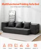 Schlafsofa Klappsofa 3 in 1 Faltbare Couch mit 3 Kissen Produktbild-Vorschau 2