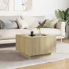 vidaXL LED-Couchtisch Sonoma-Eiche 60x60x40 cm Produktbild-Vorschau 4