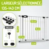 BOMI® Barrière de sécurité bébé 63–251 cm sans perçage – À Voir les images du produit 2