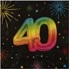 40. Geburtstag Einweggeschirr bunt Partyset Party Geschirr Produktbild-Vorschau 3