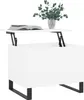 A white lift-top coffee table with black metal legs is shown against a white background. A book and a vase with greenery are on the tabletop. Anteprima dell’immagine prodotto