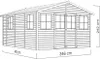Gartenhaus Bertilo Workshop Carpenter 364 x 459 cm natur Produktbild-Vorschau 6