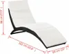 vidaXL Bain de soleil pliable avec support Poly rotin noir Voir les images du produit 7