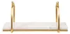 Mauro Ferretti Wandregal Marble Gold Weiß 40x16x18 cm Produktbild-Vorschau 2