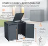 ML-Design 4-košový box na 4 koše, 240 l, 264x80x116,3 cm, Náhľad obrázku produktu 3
