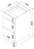 Küchenunterschrank 3 Schubladen 40 cm - Beige matt - ohne Produktbild-Vorschau 7