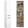 Grande bibliothèque blanche de 174 cm, colonne à 2 portes, Voir les images du produit 1