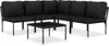 vidaXL 6-tlg. Garten-Lounge-Set mit Auflagen Schwarz PVC Produktbild-Vorschau 1