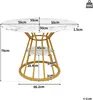 okwish Esstisch rund Gold mit verstellbaren Metallbeine Produktbild-Vorschau 7