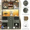 okwish Küchenschrank Stauraum Hoch Mit Glastüren Und LED Produktbild-Vorschau 5
